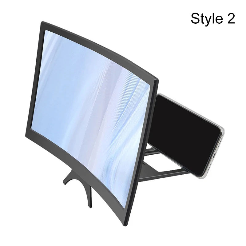 12/14inch  HD Phone Screen Magnifier Curved Screen Magnifier Video Magnification Mobile Screen Amplifier увеличитель для телефон