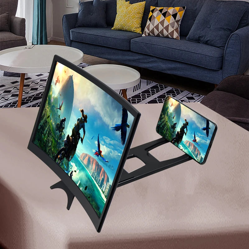 12/14inch  HD Phone Screen Magnifier Curved Screen Magnifier Video Magnification Mobile Screen Amplifier увеличитель для телефон