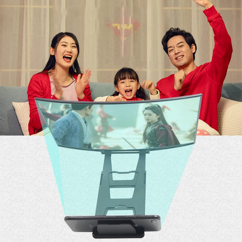 12/14inch  HD Phone Screen Magnifier Curved Screen Magnifier Video Magnification Mobile Screen Amplifier увеличитель для телефон