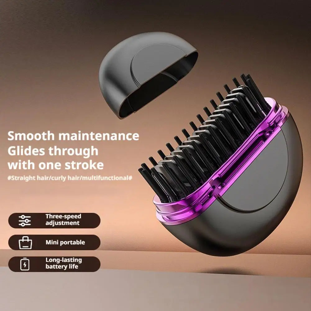 Mini Straightening Comb Wireless New Charging Straightener Portable Hair Care Non Damaging Hair Home Style Comb