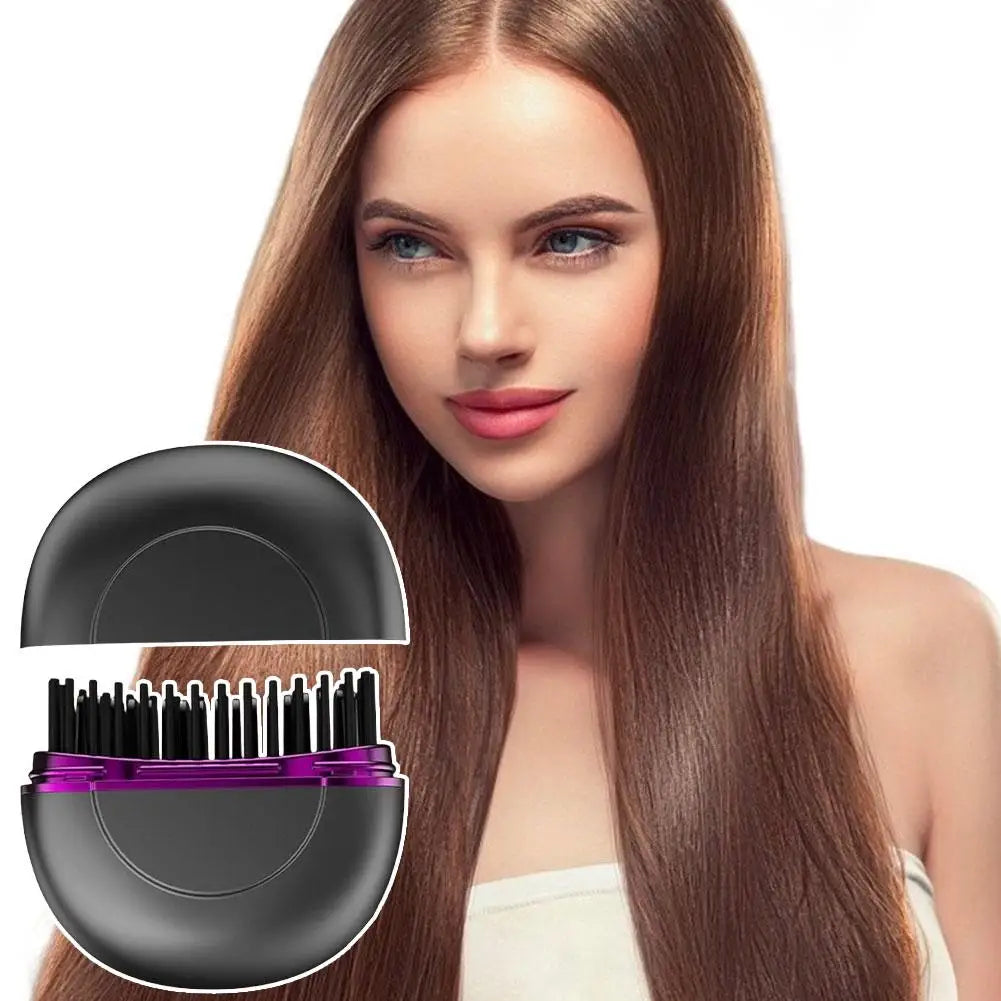 Mini Straightening Comb Wireless New Charging Straightener Portable Hair Care Non Damaging Hair Home Style Comb