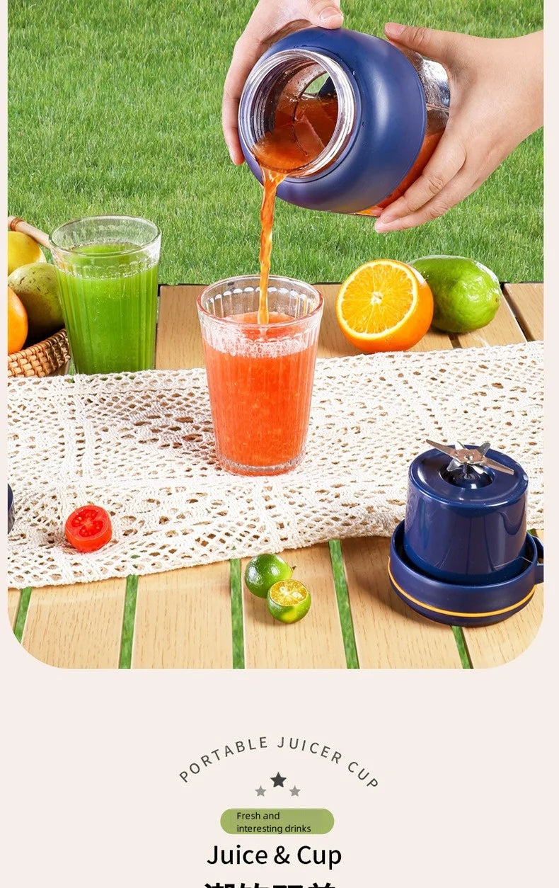 Portable Electric Juicer Blender for Home, USB Charging, Fruit Juicer, Lemon, Orange, Fruit Juicing, Drinking Outdoor Machine