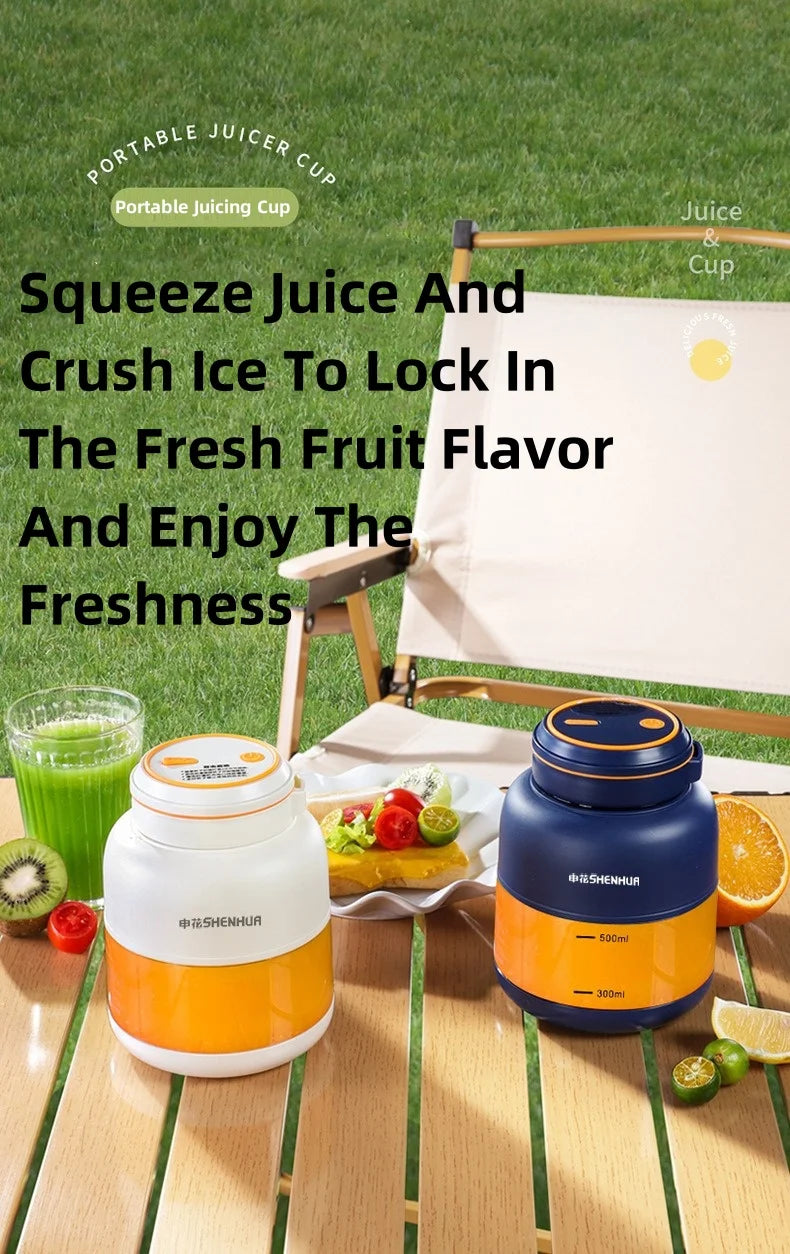 Portable Electric Juicer Blender for Home, USB Charging, Fruit Juicer, Lemon, Orange, Fruit Juicing, Drinking Outdoor Machine