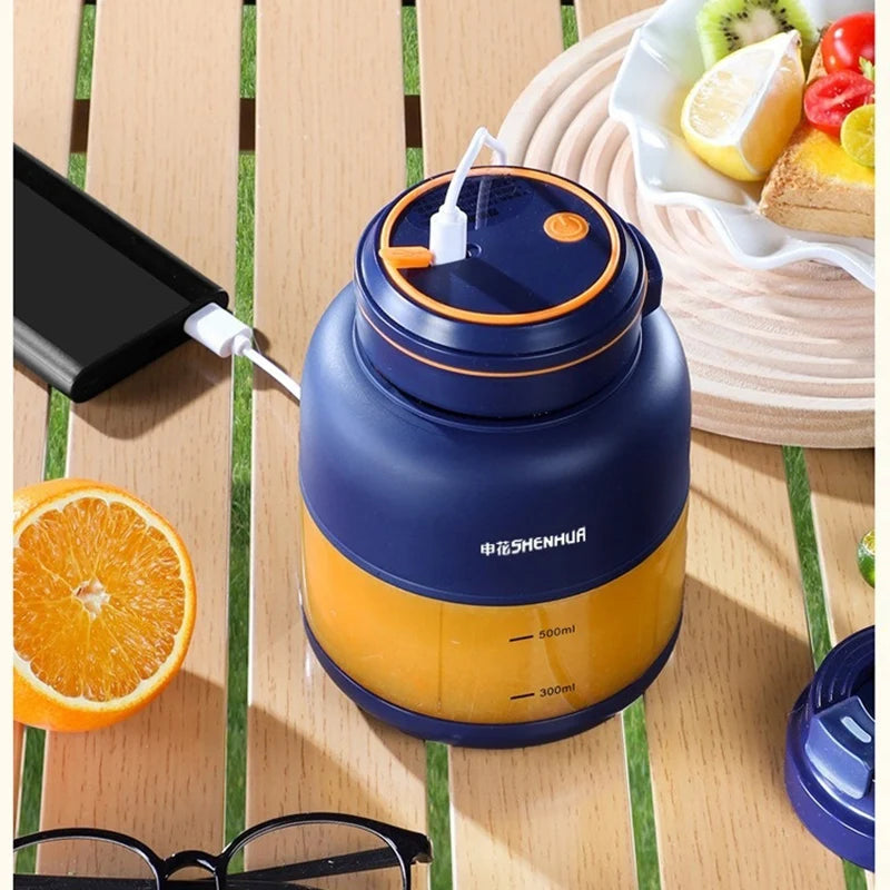 Portable Electric Juicer Blender for Home, USB Charging, Fruit Juicer, Lemon, Orange, Fruit Juicing, Drinking Outdoor Machine