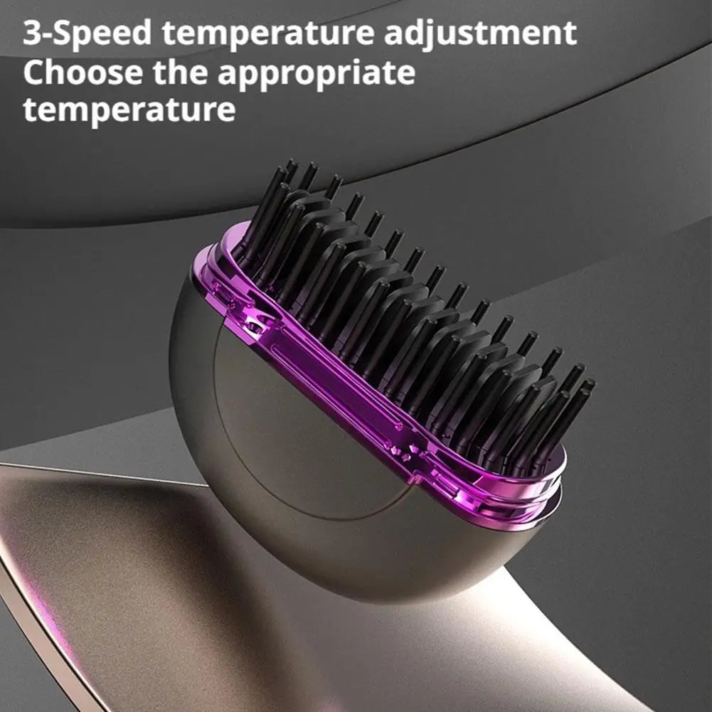 Mini Straightening Comb Wireless New Charging Straightener Portable Hair Care Non Damaging Hair Home Style Comb